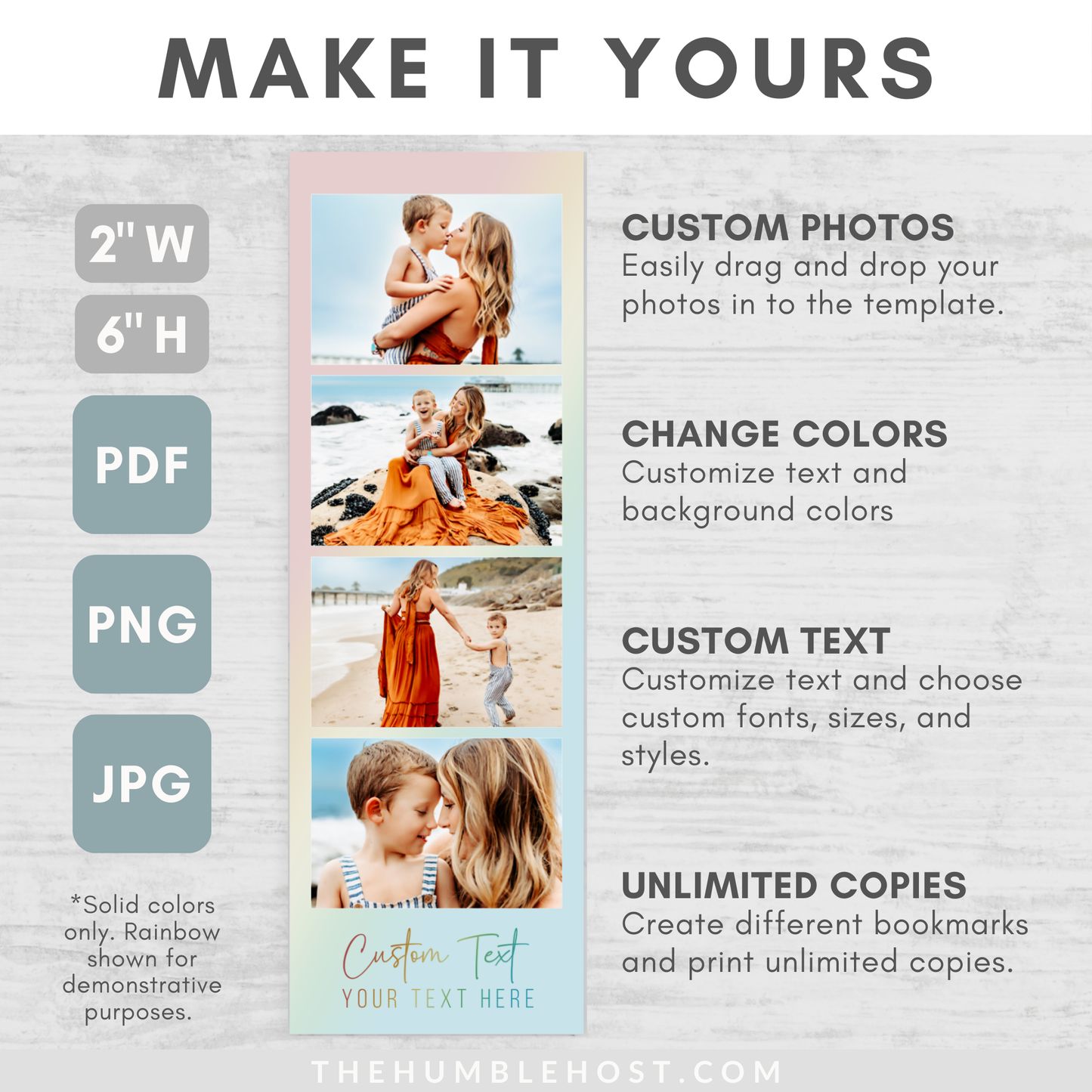 Personalized Bookmark, Custom Bookmark, Photo Bookmark, Personalized Gift, Readers gift, Photobooth Template, Photo Booth Strip, book lover gift, unique gifts, printable bookmark, cricut template, photo strip, bookmark gift, custom photo gift