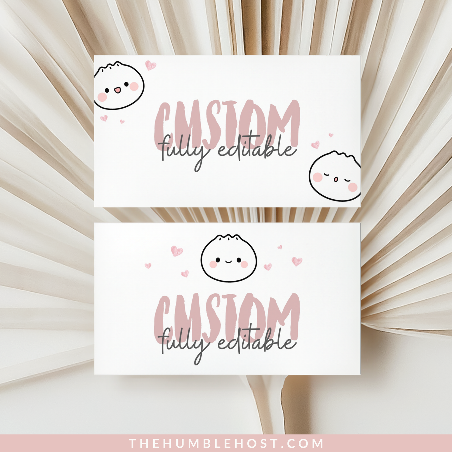 Cute Dumpling Table Cards, Dim Sum Place Cards, Bao Name Cards, Printable Buffet Cards, Editable Template, Little Dumpling Baby Shower Set, escort cards, food cards, diy party decor, bao dumpling shower, cute dumpling, little dumpling, dim sum kawaii
