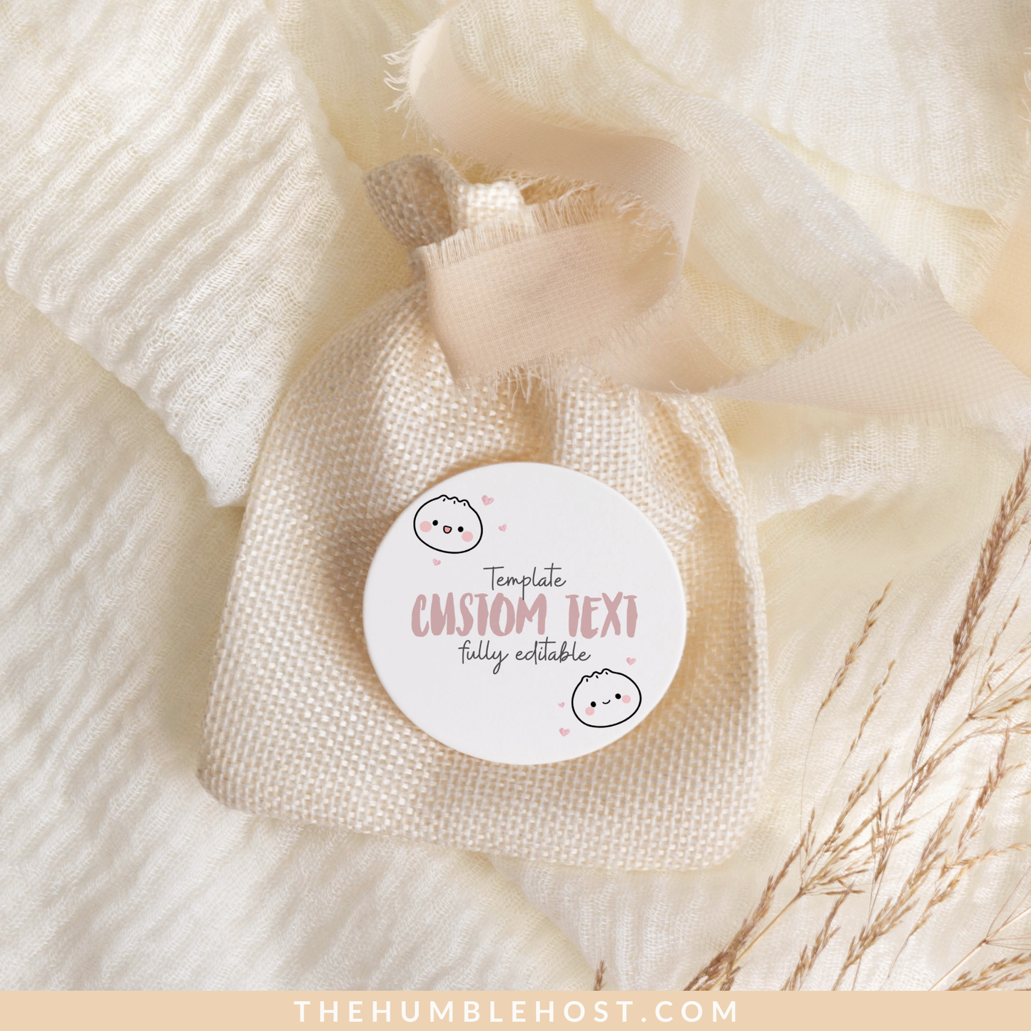 Cute Dumpling Sticker Tags, Printable Little Dumpling Tags, Bao Thank You Tags, Dim Sum Favor Editable Template, Printable Baby Shower, diy party decor, diy party favors, editable tags, thank you stickers, printable stickers, kawaii, dumpling theme