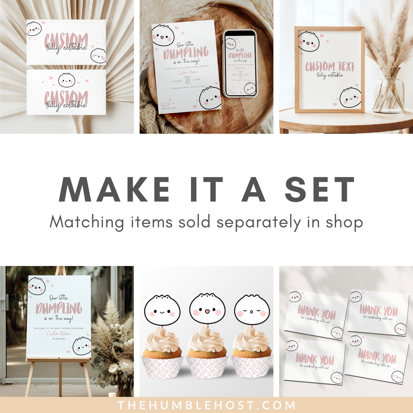 Cute Dumpling Sticker Tags, Printable Little Dumpling Tags, Bao Thank You Tags, Dim Sum Favor Editable Template, Printable Baby Shower, diy party decor, diy party favors, editable tags, thank you stickers, printable stickers, kawaii, dumpling theme