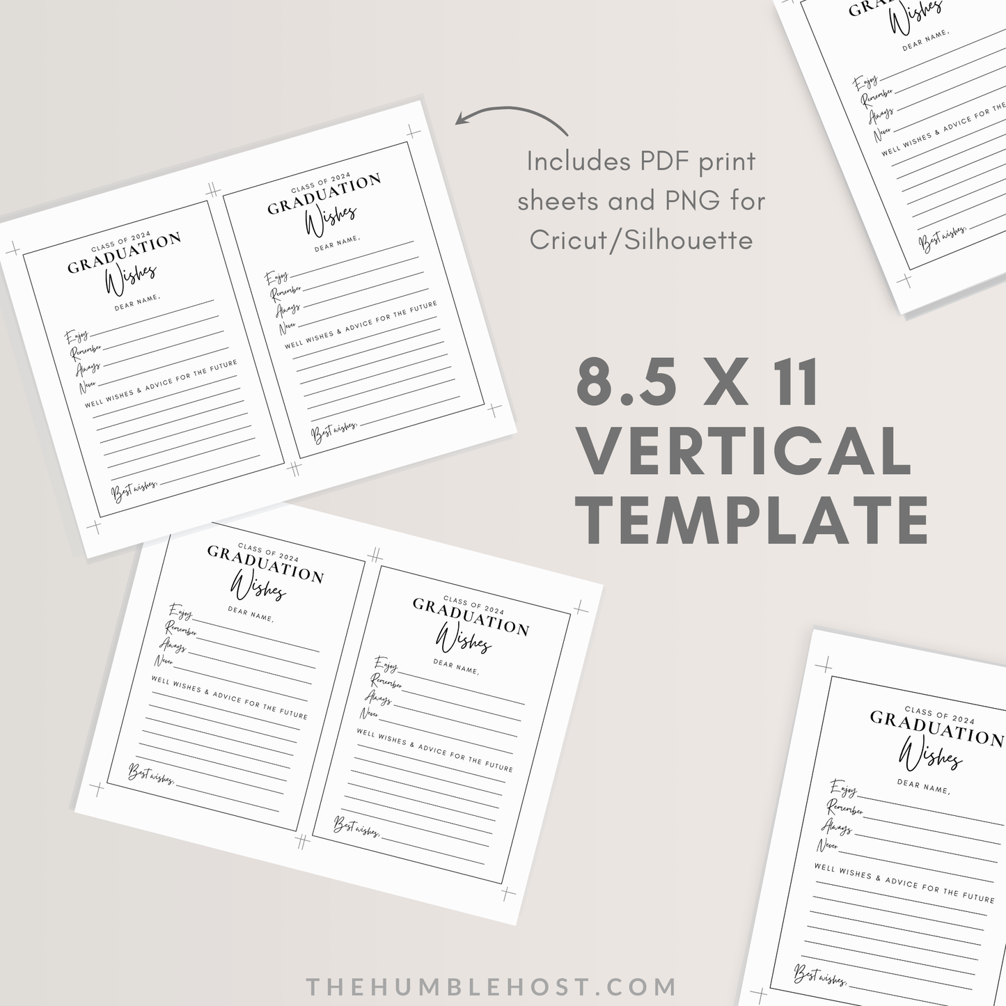 Graduation Advice Cards, Wishes for the Graduate, Class of , Graduation Party, Editable Template, Keepsake, Guest book, Printable, college graduate, congratulations grad, graduation advice, guestbook, party favors, printable game, senior
