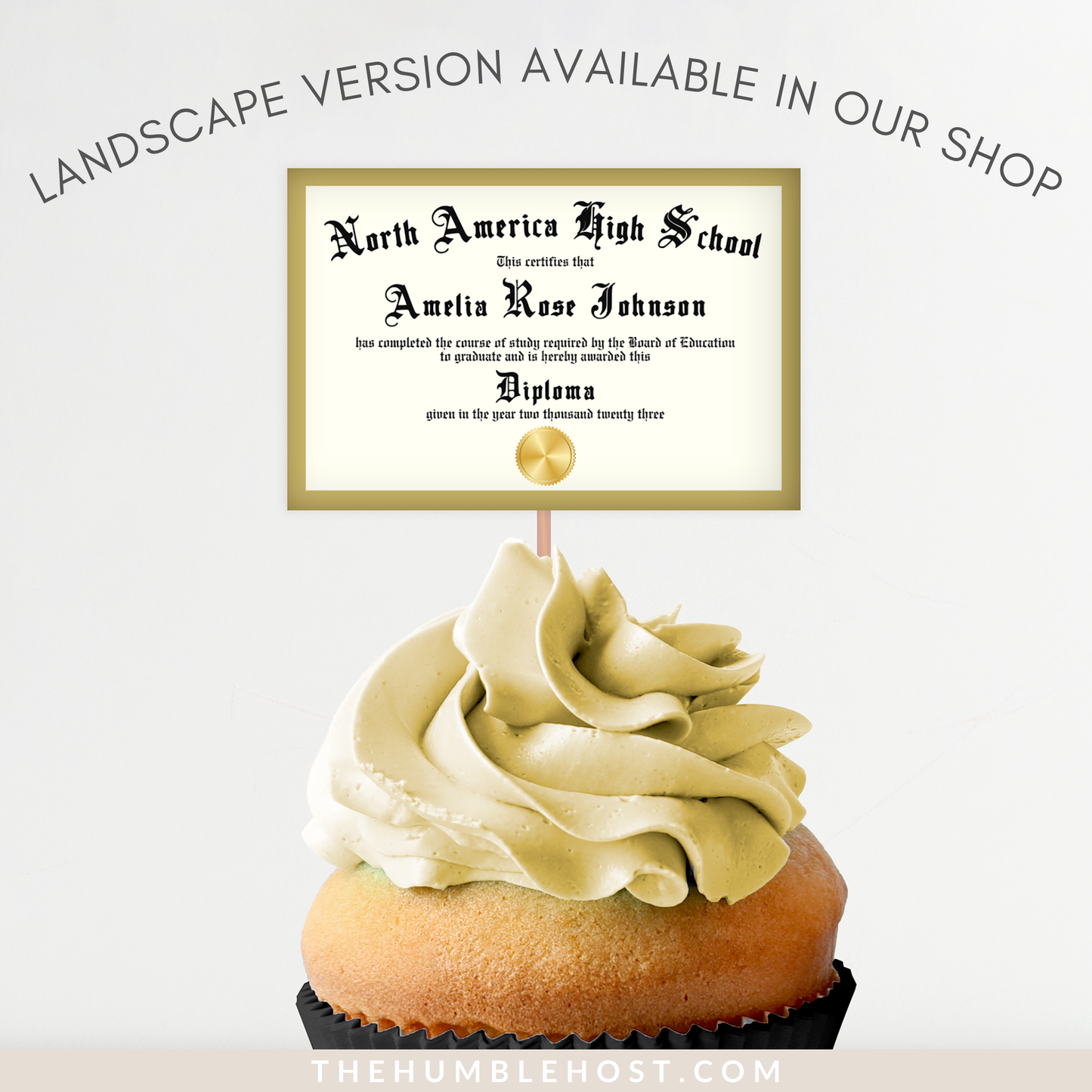 Personalized Graduation Cupcake Toppers, Custom Mini Diplomas, Graduation Party Decorations, Class of, graduation, custom party decor, graduation decor, graduation diploma template, graduation favors, graduation name, high school grad
