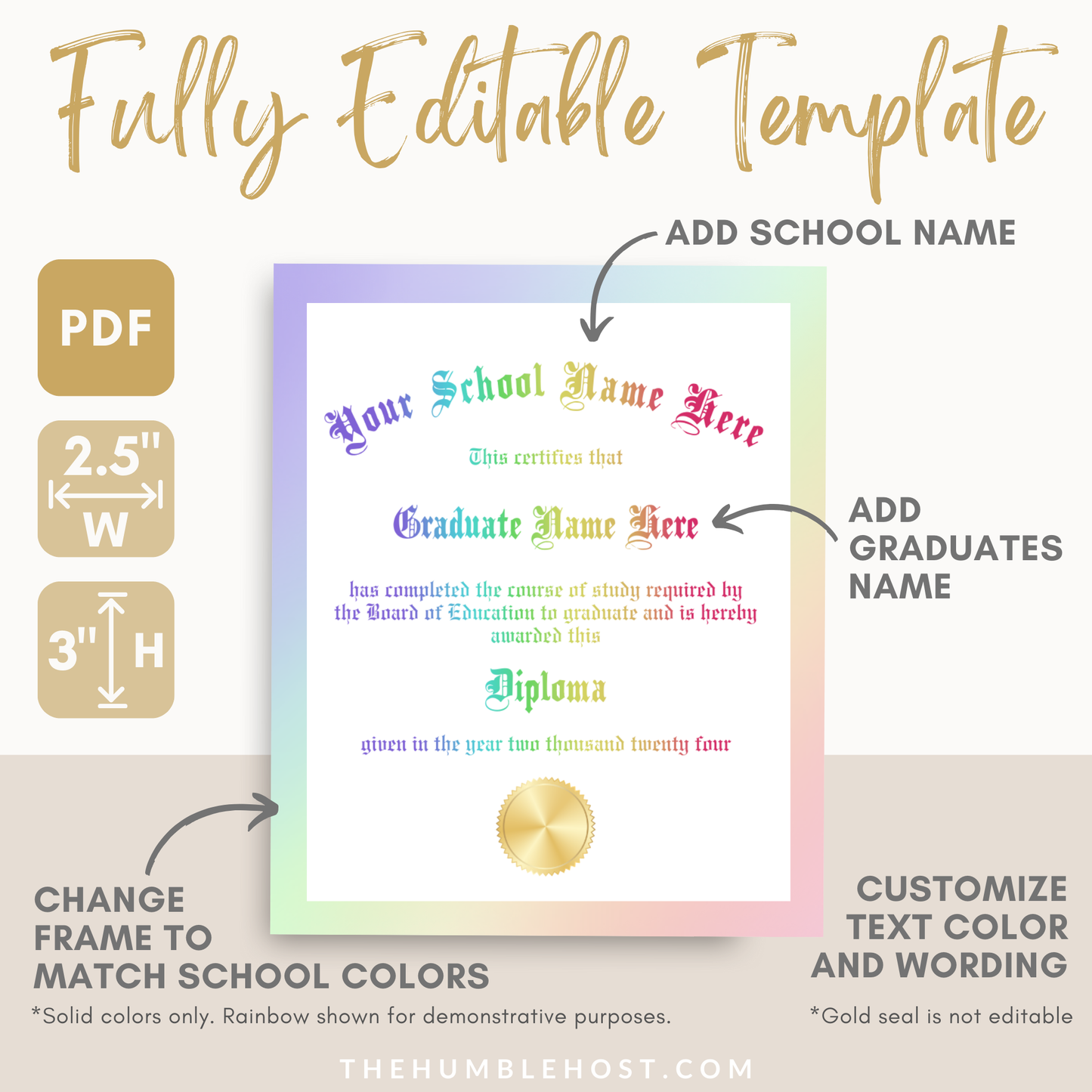 Personalized Graduation Cupcake Toppers, Custom Mini Diplomas, Graduation Party Decorations, Class of, graduation, custom party decor, graduation decor, graduation diploma template, graduation favors, graduation name, high school grad