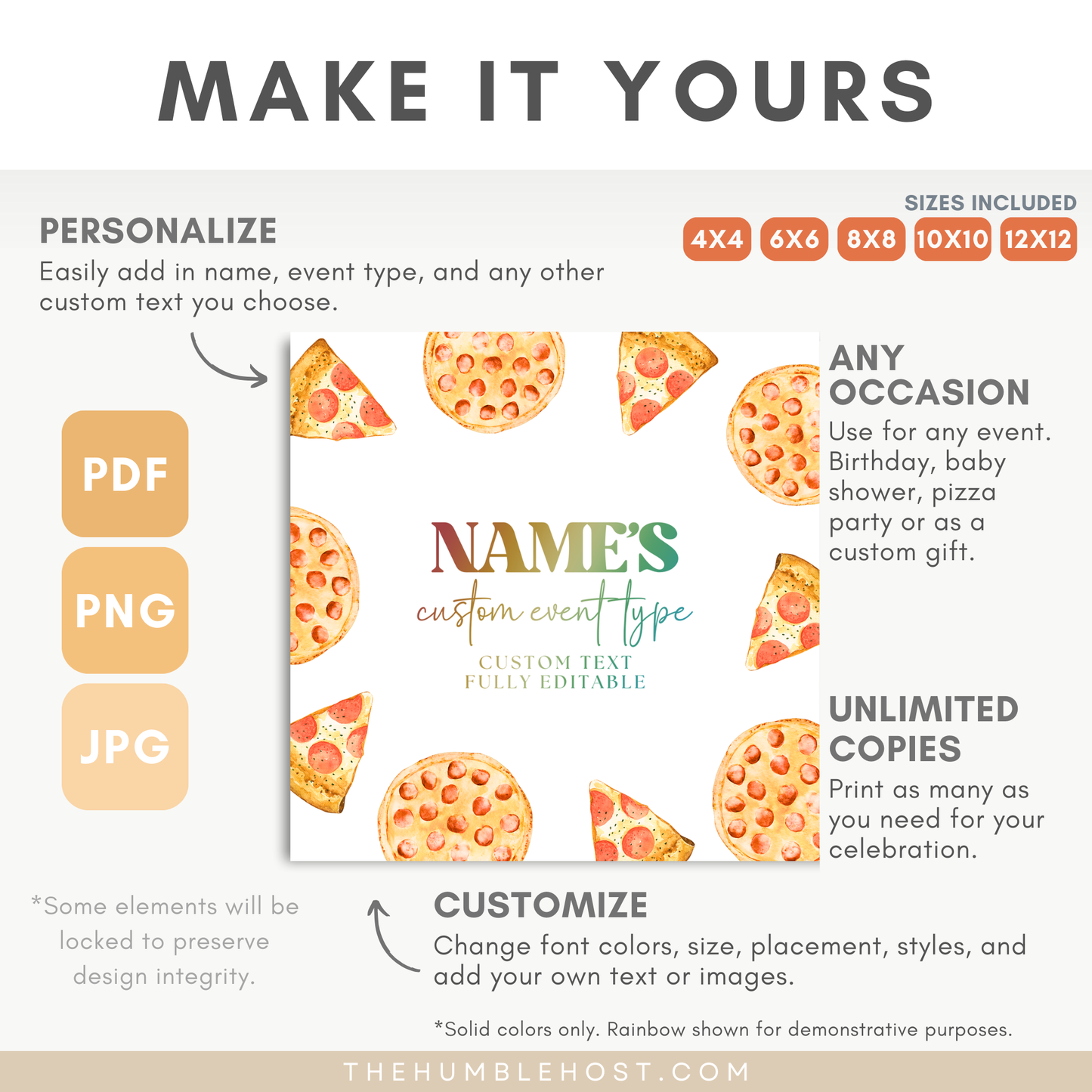 Pizza Box Label, Printable Pizza Theme Template, Pizza Party Favor, Personalized Printable Label, Party Decor, Slice Slice Baby, Food Favor, pizza favor, pizza shower, pizza birthday, slice of fun, pizza box template, custom favor, custom pizza box