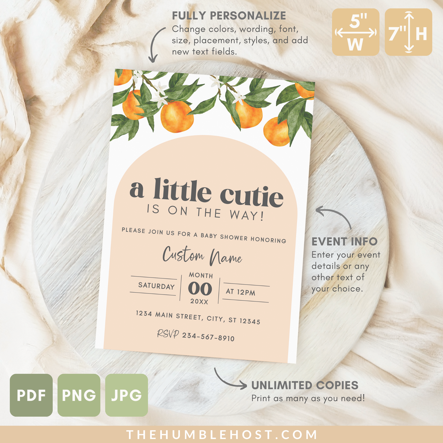 Little Cutie Baby Shower Invitation Set, Editable A Little Cutie Is On The Way, Cutie Book Request Diaper Raffle, Gender Neutral Baby Shower, baby shower bundle, citrus baby shower, little cutie baby, gender neutral, diaper raffle, books for baby