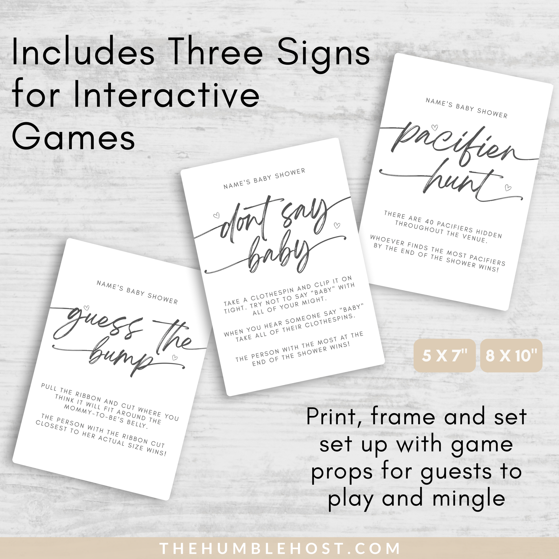 Baby Shower Game Set, Minimalist Shower Games, Gender Neutral Printable Baby game Bundle, Bingo, trivia, baby shower bundle, baby shower signs, editable template, minimal baby shower, modern baby shower, printable baby games, shower game bundle