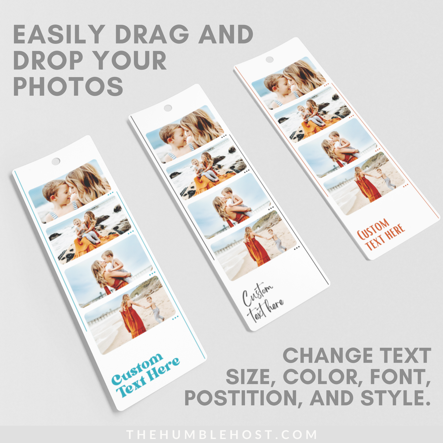 Personalized Bookmark, Custom Bookmark, Photo Bookmark, Personalized Gift, Readers gift, Photobooth Template, Photo Booth Strip, book lover gift, unique gifts, printable bookmark, cricut template, photo strip, bookmark gift, custom photo gift