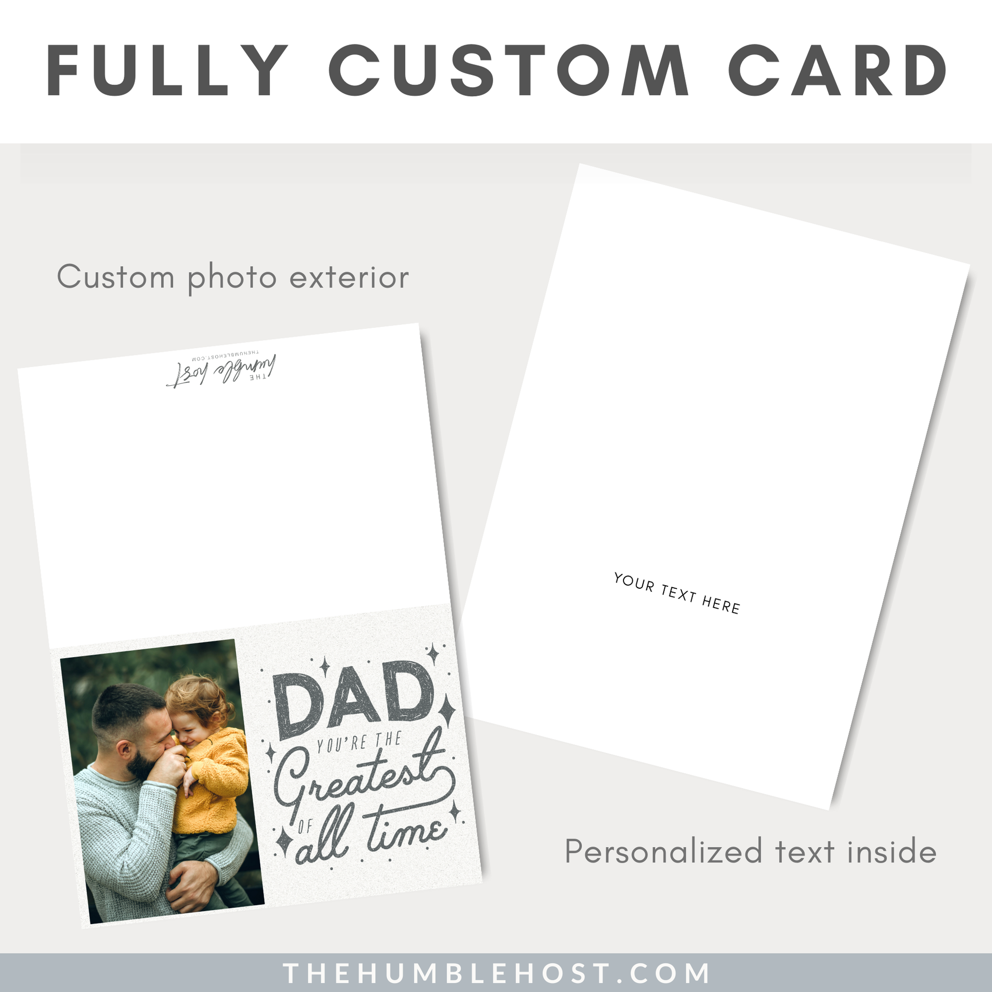 Card for Dad, Printable Custom Photo Greeting Card Template, Personalized Fathers Day Birthday Card, Gift For Dad, Instant Download, card for stepdad, custom dad card, keepsake card, father birthday card, for dad from kids, happy fathers day for him