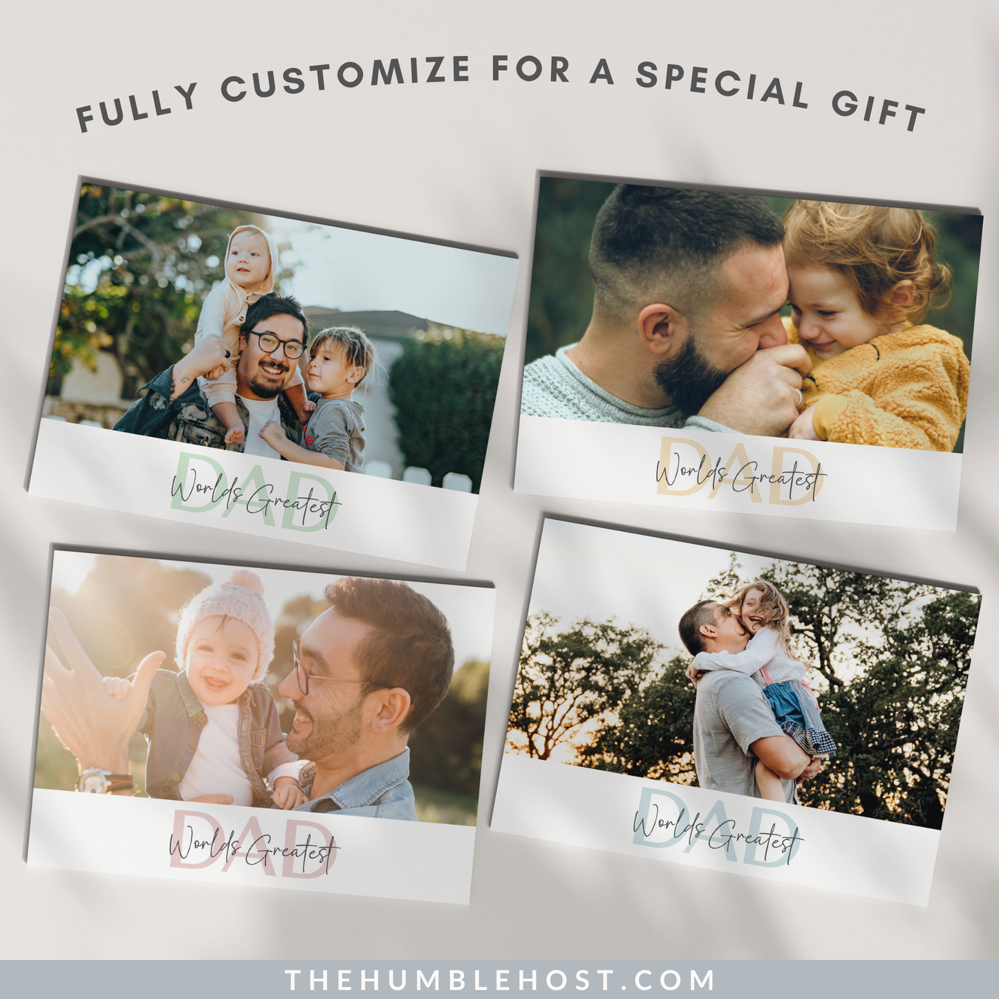 Card for Dad, Printable Custom Photo Greeting Card Template, Personalized Fathers Day Birthday Card, Gift For Dad, Instant Download, card for stepdad, custom dad card, keepsake card, father birthday card, for dad from kids, happy fathers day for him