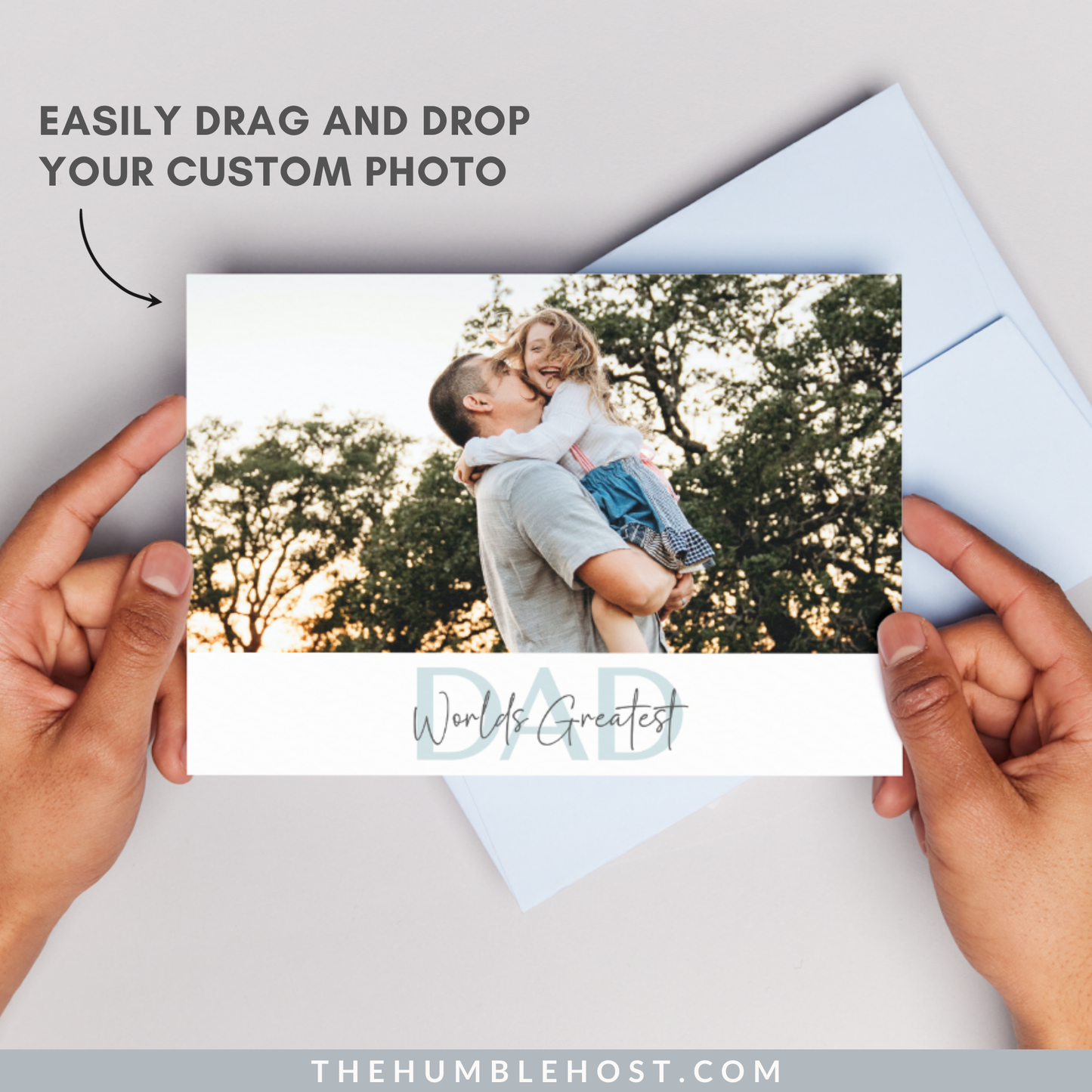 Card for Dad, Printable Custom Photo Greeting Card Template, Personalized Fathers Day Birthday Card, Gift For Dad, Instant Download, card for stepdad, custom dad card, keepsake card, father birthday card, for dad from kids, happy fathers day for him