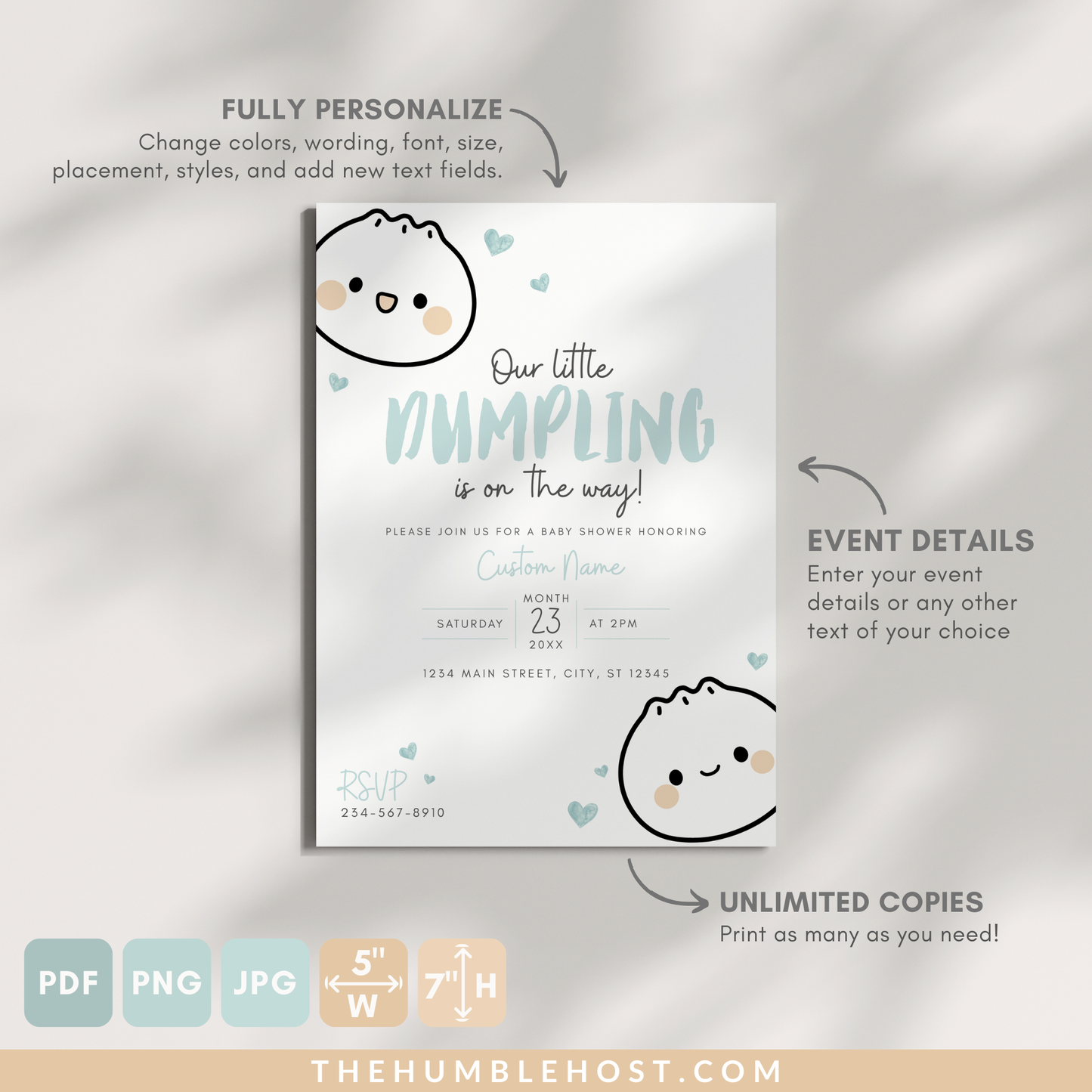 Little Dumpling Baby Shower Invitation Set, Dumpling Baby Shower Invitation, Bao Dumpling Baby Shower Bundle, Books for Baby, Diaper Raffle, baby shower bundle, baby shower suite, baby sprinkle, welcome baby, editable template, baby shower invite