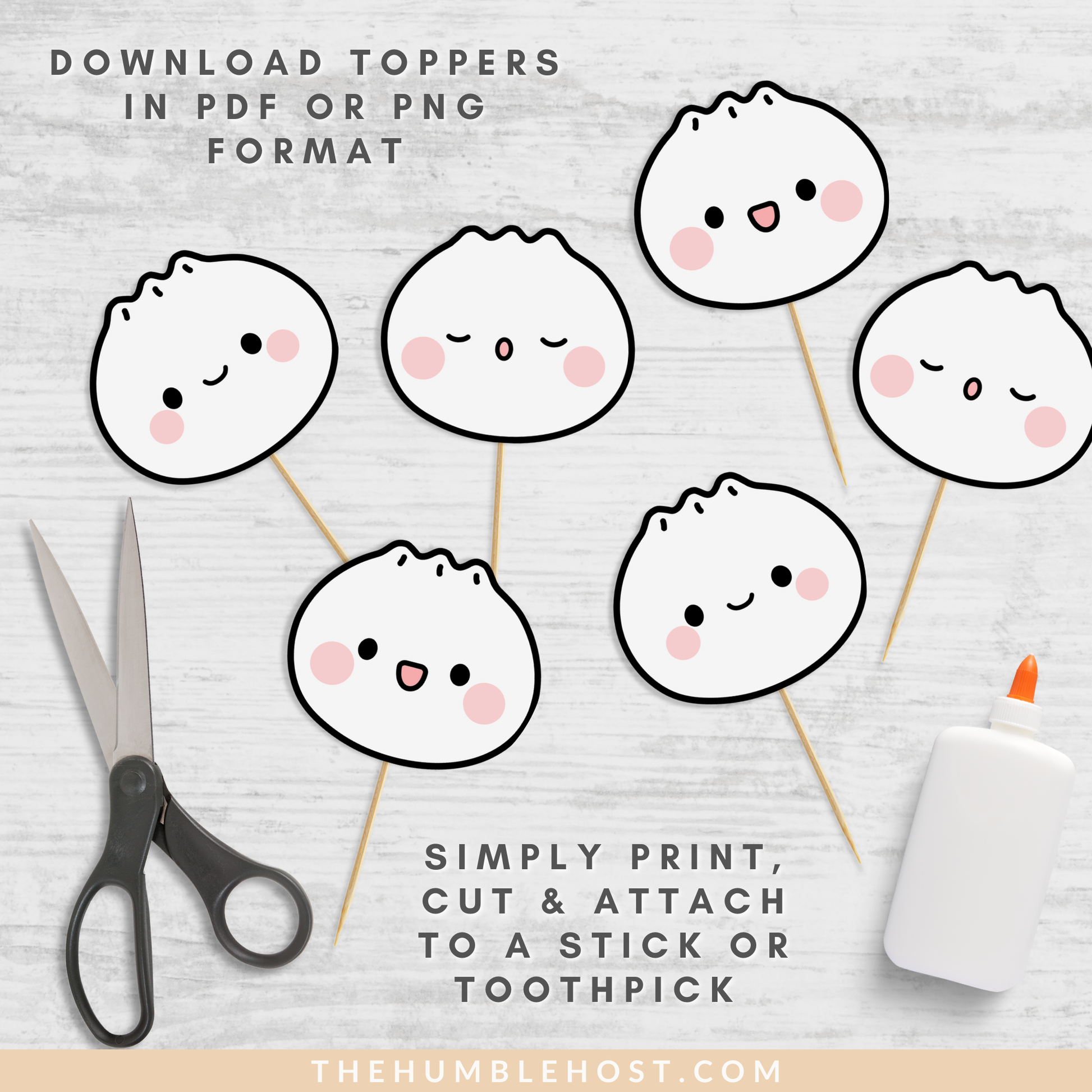 Cute Dumpling Cupcake Toppers Cupcake Wrappers, Bao Dim Sum Party Cupcake Set, Little Dumpling Baby Shower, Printable Custom Colors, Cricut template, custom editable cakes, custom cupcake, custom cake topper, custom colors, kawaii, custom party decor