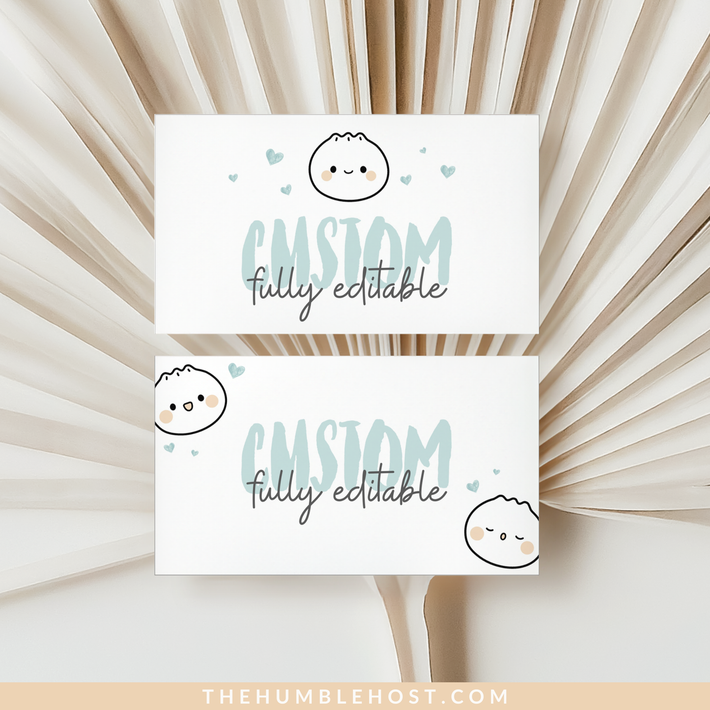 Cute Dumpling Table Cards, Dim Sum Place Cards, Bao Name Cards, Printable Buffet Cards, Editable Template, Little Dumpling Baby Shower Set, escort cards, food cards, diy party decor, bao dumpling shower, cute dumpling, little dumpling, dim sum kawaii