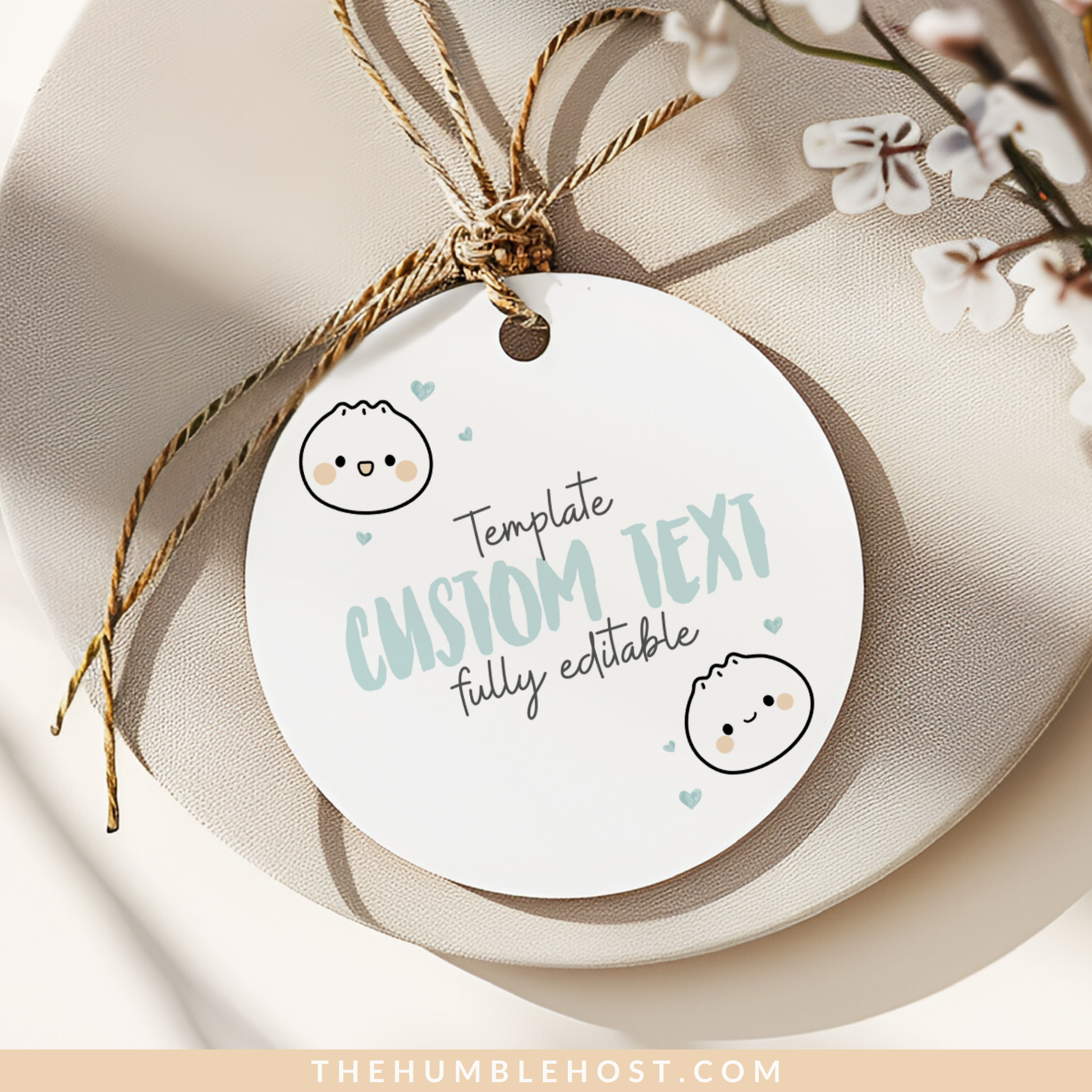 Cute Dumpling Sticker Tags, Printable Little Dumpling Tags, Bao Thank You Tags, Dim Sum Favor Editable Template, Printable Baby Shower, diy party decor, diy party favors, editable tags, thank you stickers, printable stickers, kawaii, dumpling theme