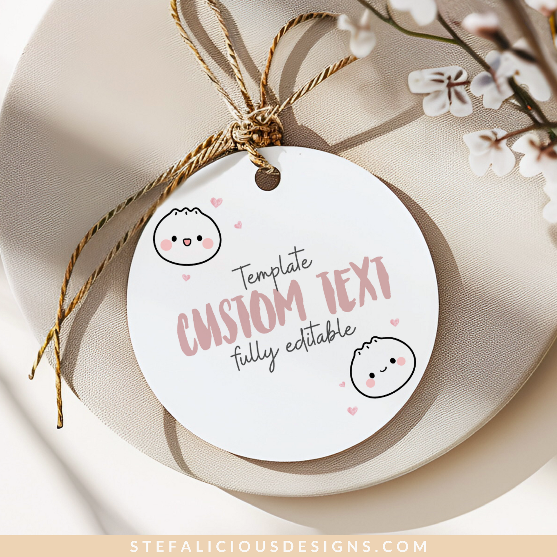 Cute Dumpling Sticker Tags, Printable Little Dumpling Tags, Bao Thank You Tags, Dim Sum Favor Editable Template, Printable Baby Shower, diy party decor, diy party favors, editable tags, thank you stickers, printable stickers, kawaii, dumpling theme
