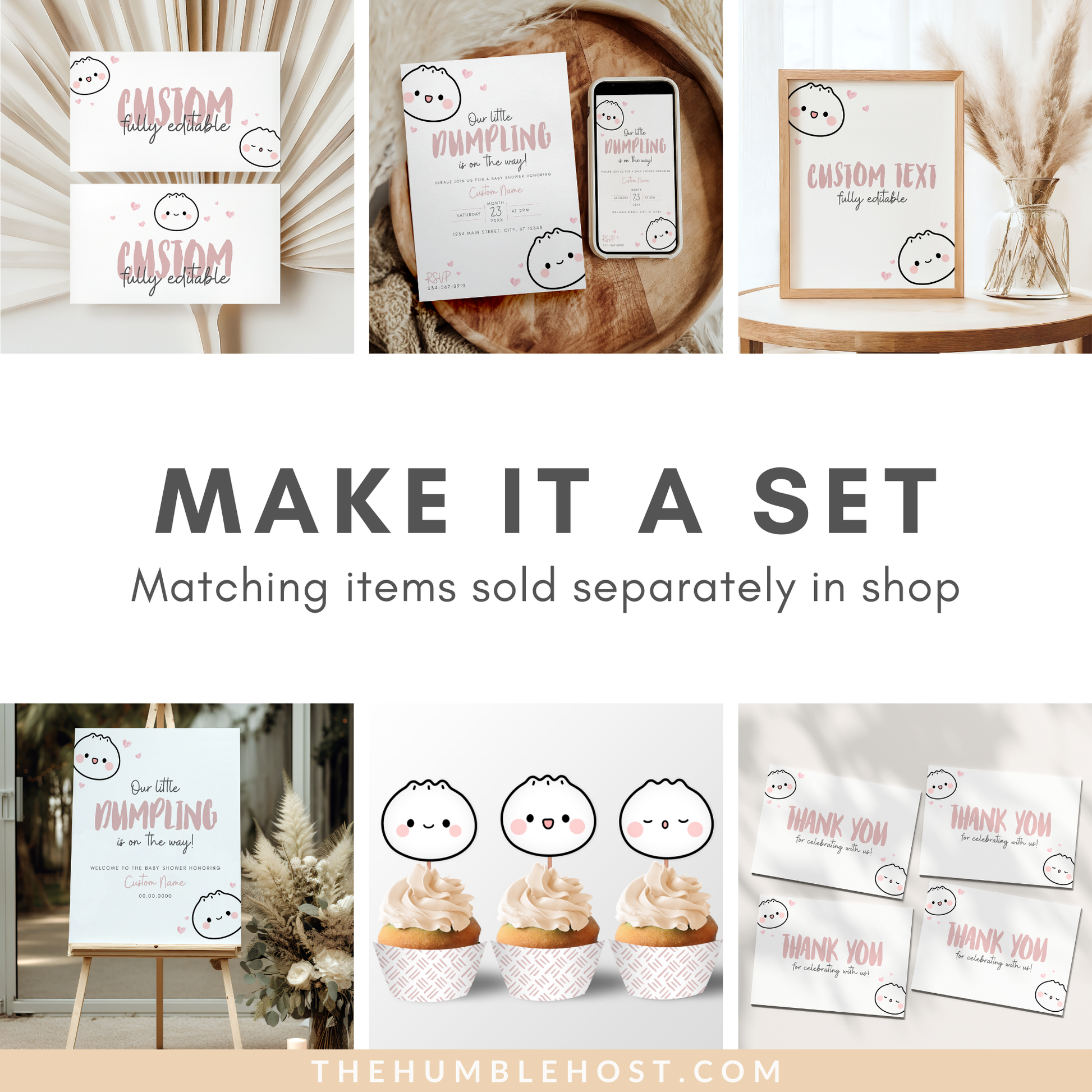 Cute Dumpling Sticker Tags, Printable Little Dumpling Tags, Bao Thank You Tags, Dim Sum Favor Editable Template, Printable Baby Shower, diy party decor, diy party favors, editable tags, thank you stickers, printable stickers, kawaii, dumpling theme
