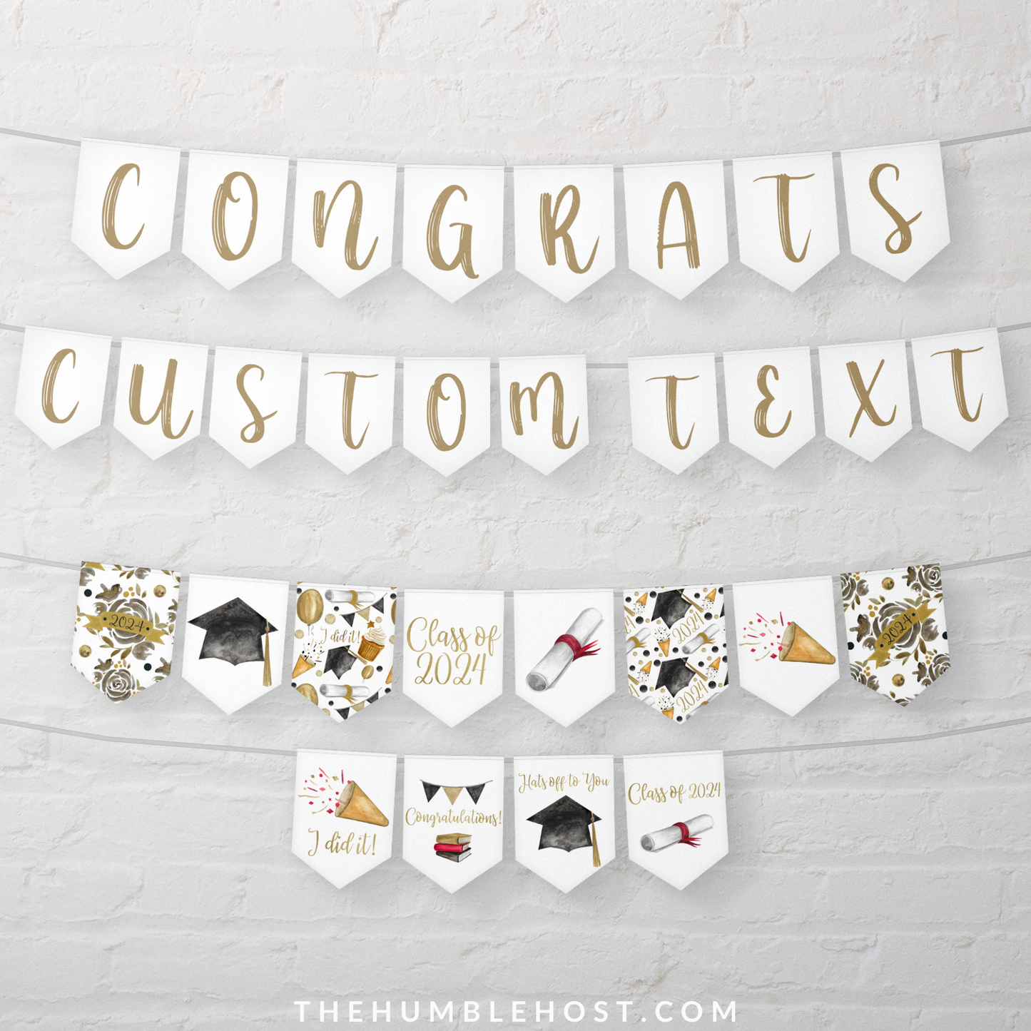 Custom Graduation Banner, Grad Party Decor, Personalized Bunting Editable Template, High School College Colors, diy decorations, grad party graduation, high school, ideas, sign garland, class of