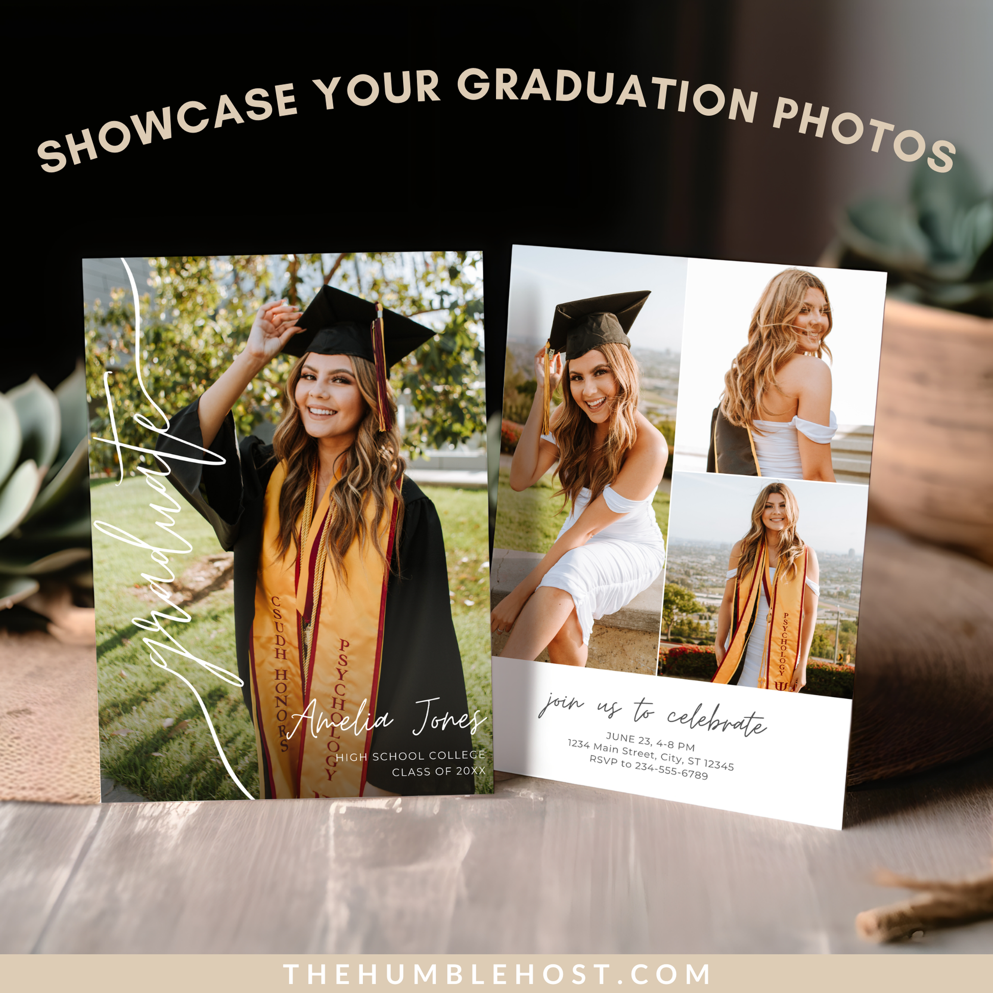 Graduation Invitation Template, Senior Graduate Announcement Template, Modern Graduation Announcement, Graduation Party Template, college graduation, editable invitation, graduation invite, high school grad, modern minimalist, photo invitation