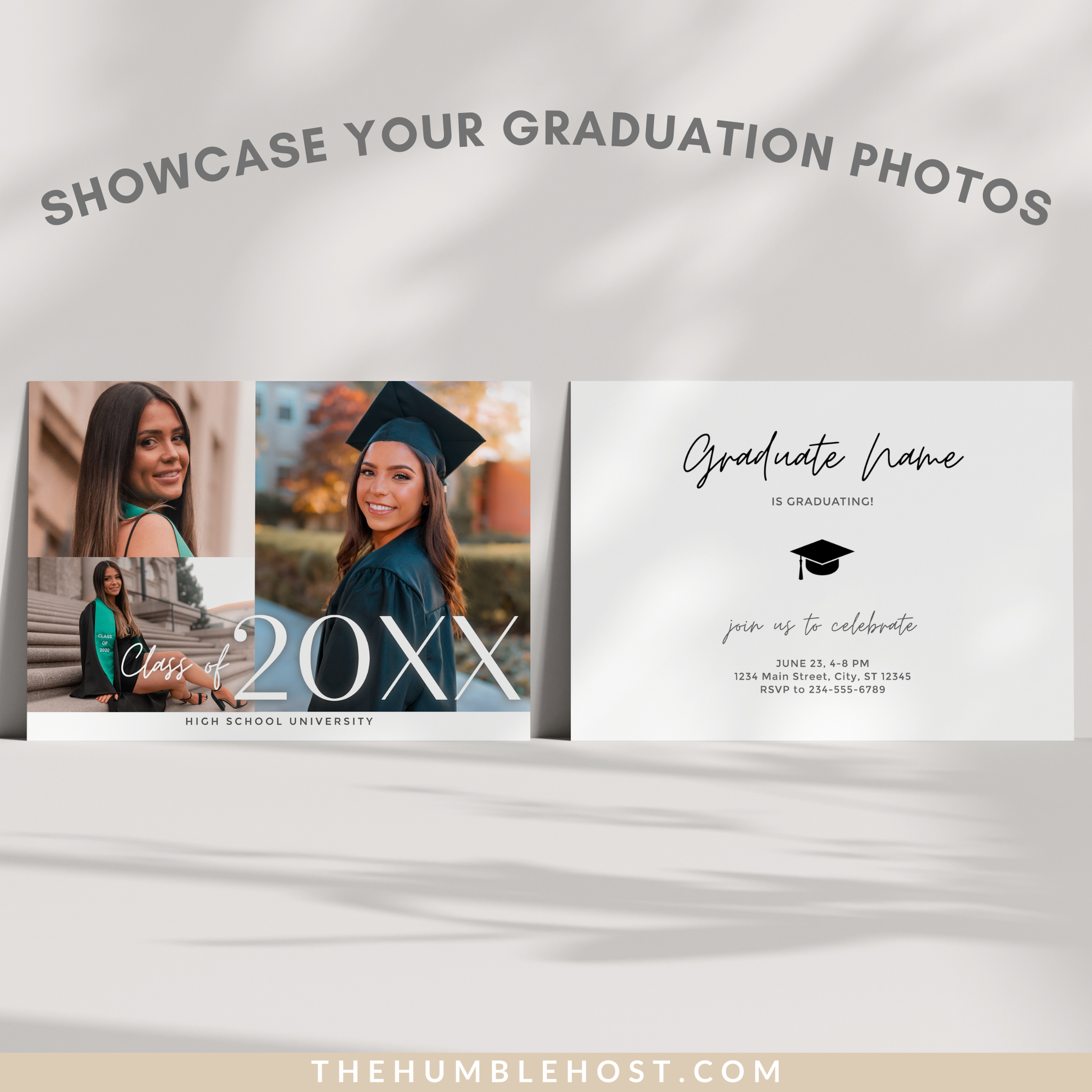 Graduation Invitation Template, Senior Graduate Announcement Template, Modern Graduation Announcement, Graduation Party Template, college graduation, editable invitation, graduation invite, high school grad, modern minimalist, photo invitation