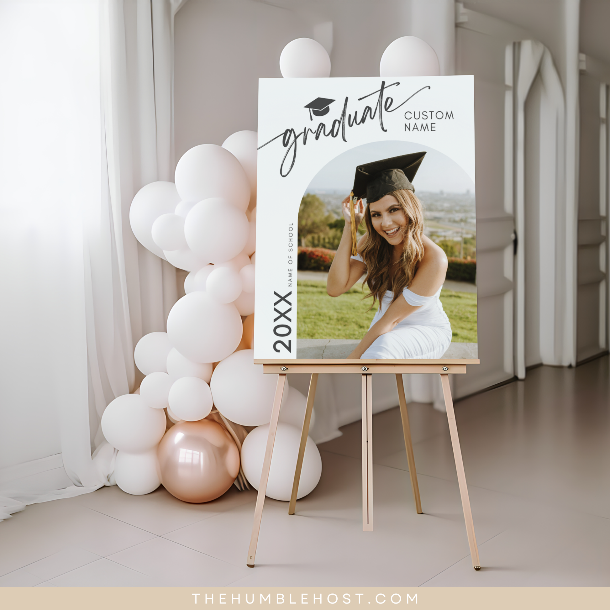 Graduation Party Welcome Sign Template, Photo Graduation Welcome Poster, Modern Minimalist Graduation Welcome, Grad Party Sign, Grad Party Decor, college graduation, grad party welcome, graduation poster, photo welcome sign, minimal welcome sign