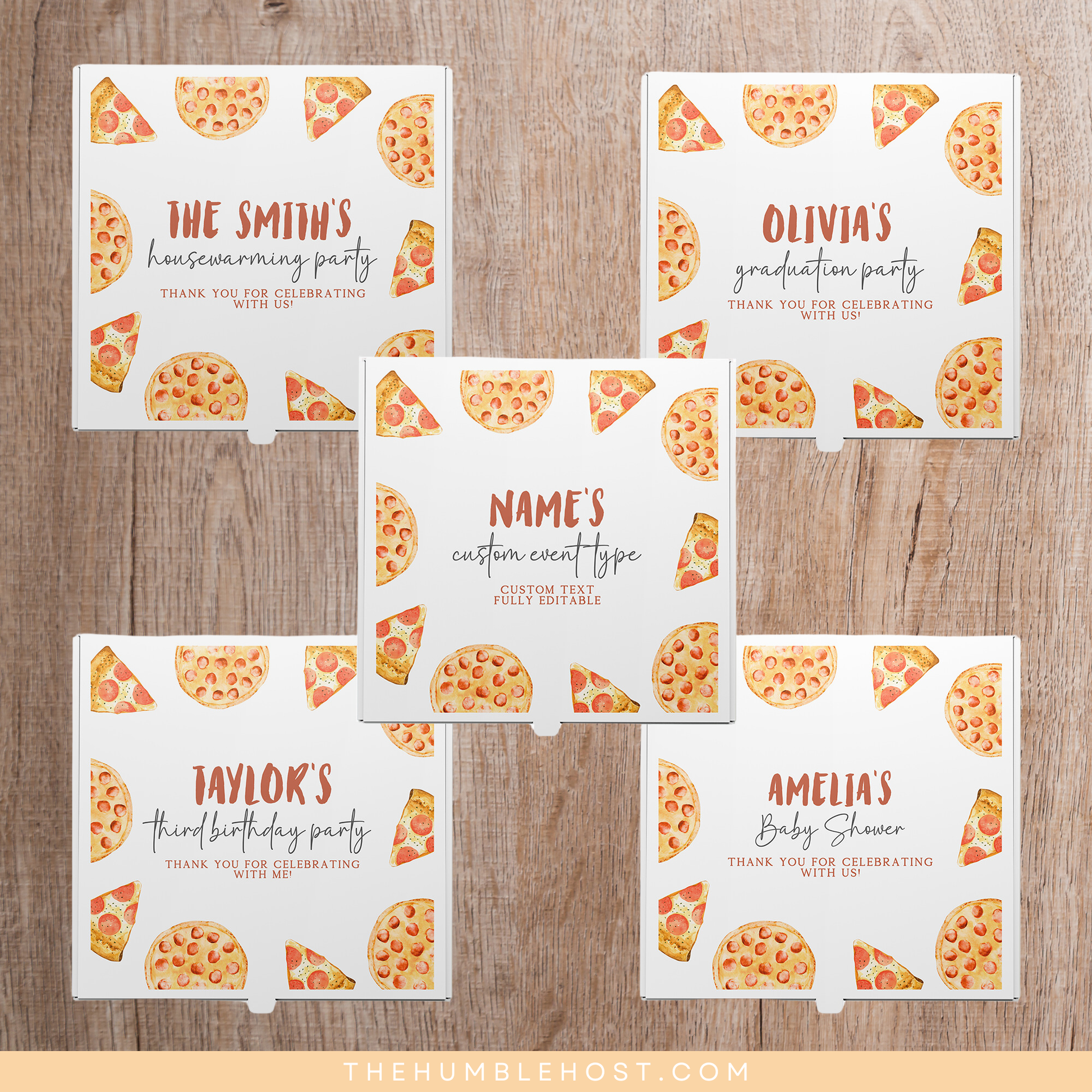 Pizza Box Label, Printable Pizza Theme Template, Pizza Party Favor, Personalized Printable Label, Party Decor, Slice Slice Baby, Food Favor, pizza favor, pizza shower, pizza birthday, slice of fun, pizza box template, custom favor, custom pizza box