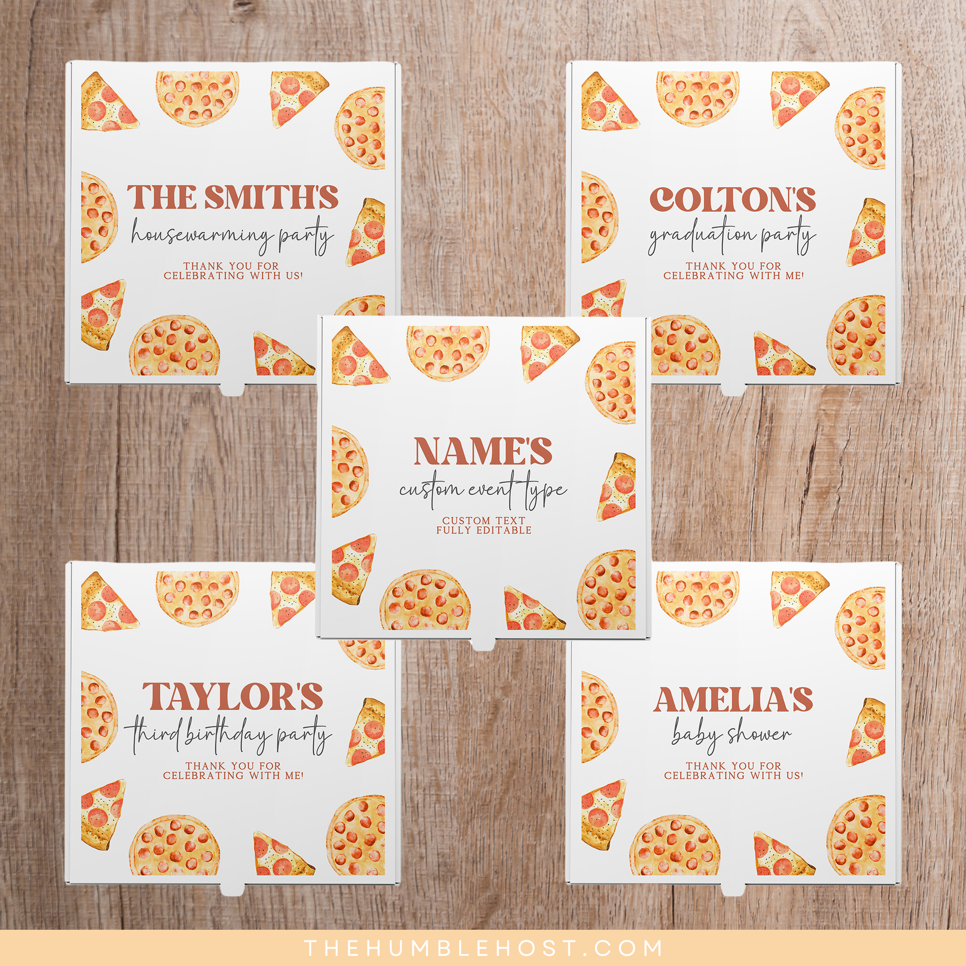 Pizza Box Label, Printable Pizza Theme Template, Pizza Party Favor, Personalized Printable Label, Party Decor, Slice Slice Baby, Food Favor, pizza favor, pizza shower, pizza birthday, slice of fun, pizza box template, custom favor, custom pizza box
