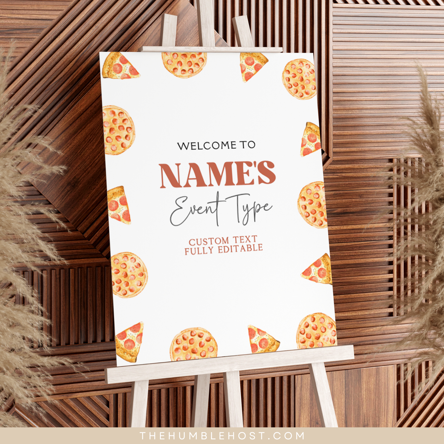 Pizza Welcome Sign, Printable Editable Template, Minimalist, Slice Slice Baby Shower, Pizzeria Sprinkle, Kids Birthday Party, Pizza Themed, Custom Event Sign, DIY Party Decor, Pizza Birthday, Party Decor, Shower Sign, Welcome Poster