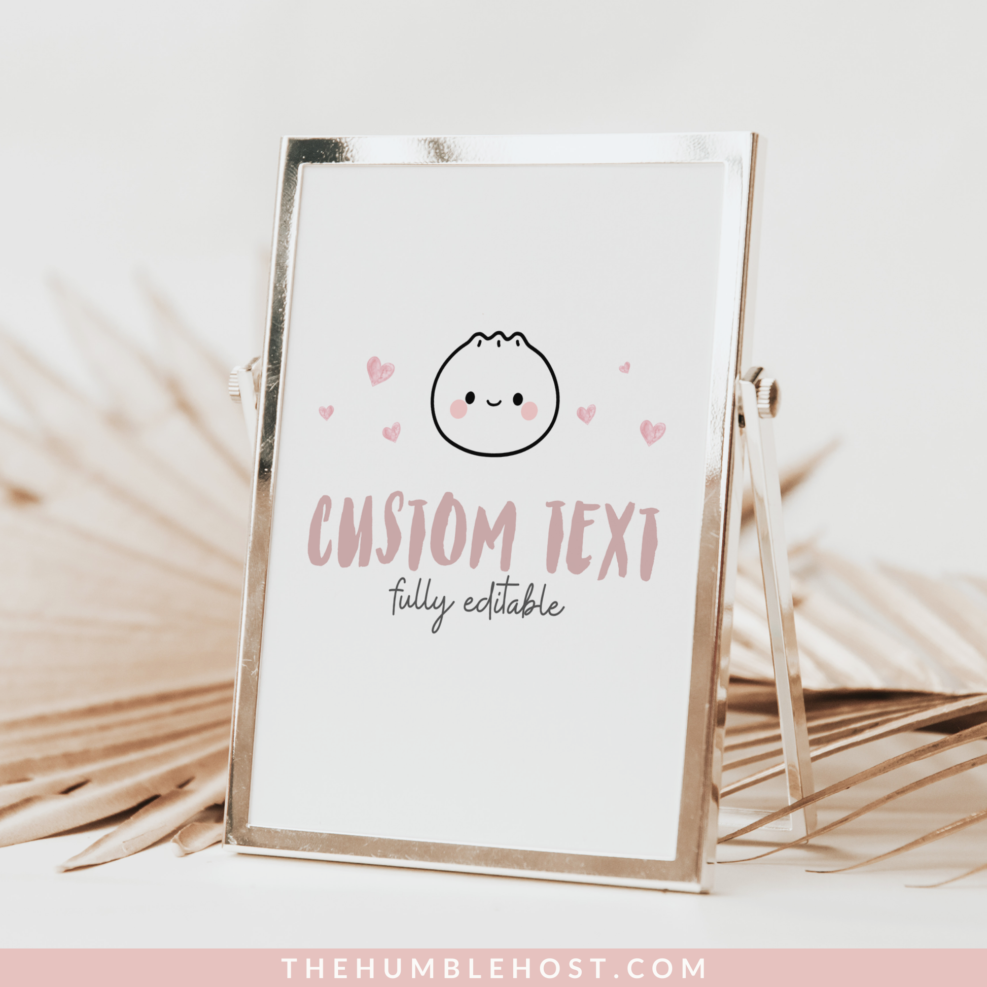 Cute Dumpling Table Signs, Dim Sum Custom Sign, Printable Bao Event Decor Editable Template, DIY Party Decor Little Dumpling Baby Shower Set, diy party decor, editable shower, kawaii, printable template, table signs, sign template, editable sign