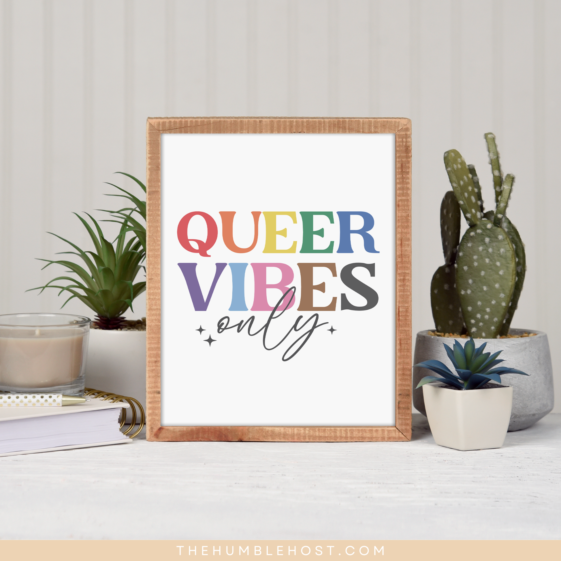 Subtle Pride Wall Art, Your True Colors Are Beautiful, Pride Month Decor, LGBTQ+, Queer, Rainbow, Printable Instant Download, Quote Sign